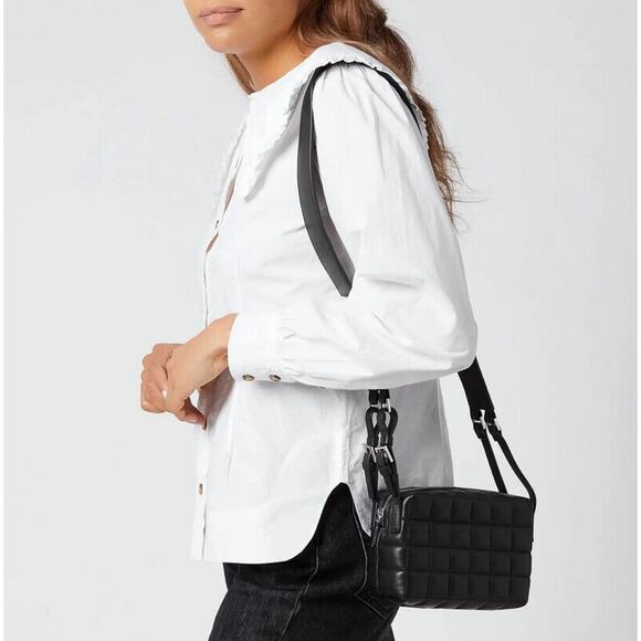 Whistles Women Elias Quilted Crossbody Bag Black 3137 - Picture 2 of 3